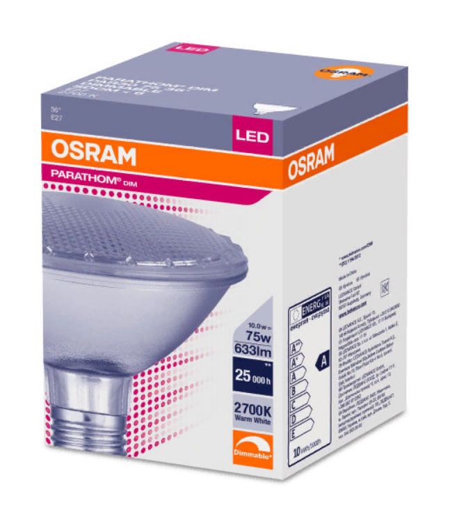 OSRAM | E27 PAR38 12.5 W/927  30*   PARATHOM  Osram 4058075264106
